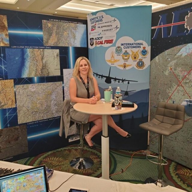 Jennifer Anderson and the AED Aero Booth